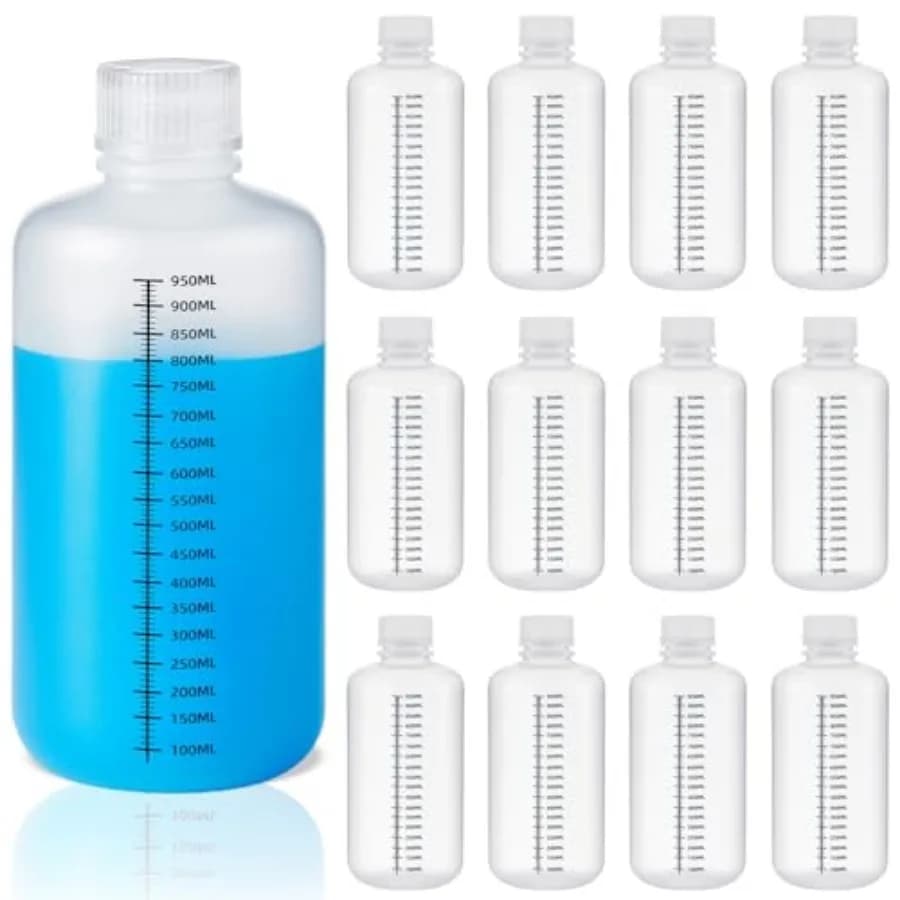 Flaconi campionatori in plastica con tappo a vite, contenitori per liquidi con coperchio per campioni di reagenti da laboratorio, medicinali, pillole, acqua, stoccaggio e viaggio
