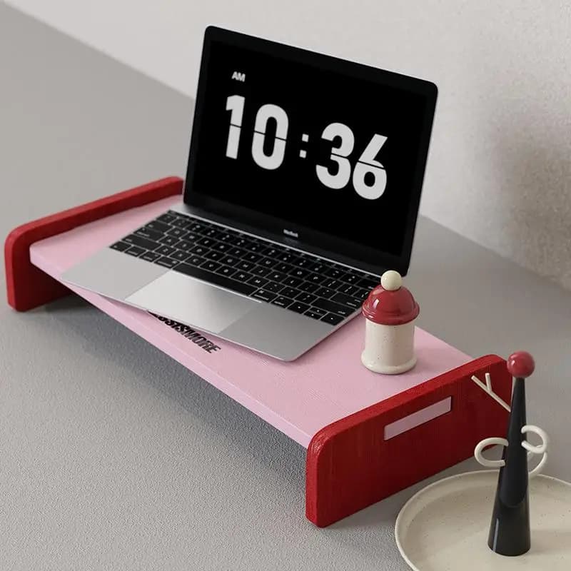 Ergonomic Monitor Riser Stand Dopamine Laptop Desk for Office Home Workstation Storage Holders Computer Monitor Storage Base