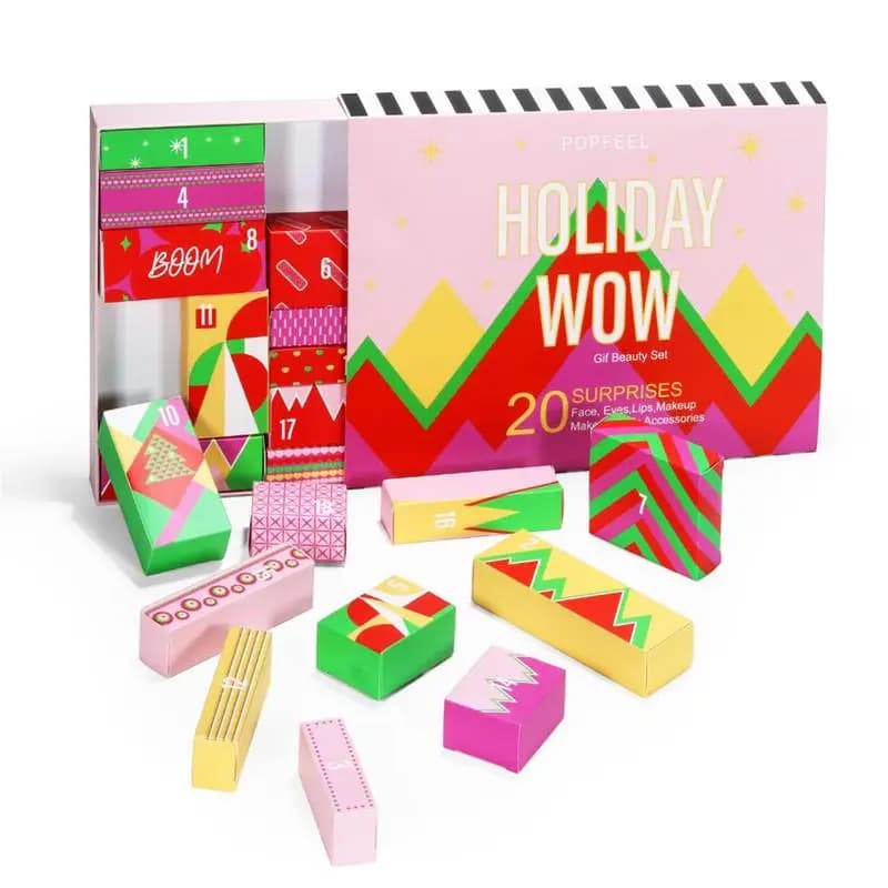 Christmas Advent Calendar Makeup Box Set Lipstick Shade Correctors Cosmetic Box Gift For Women Girl Christmas Gifts