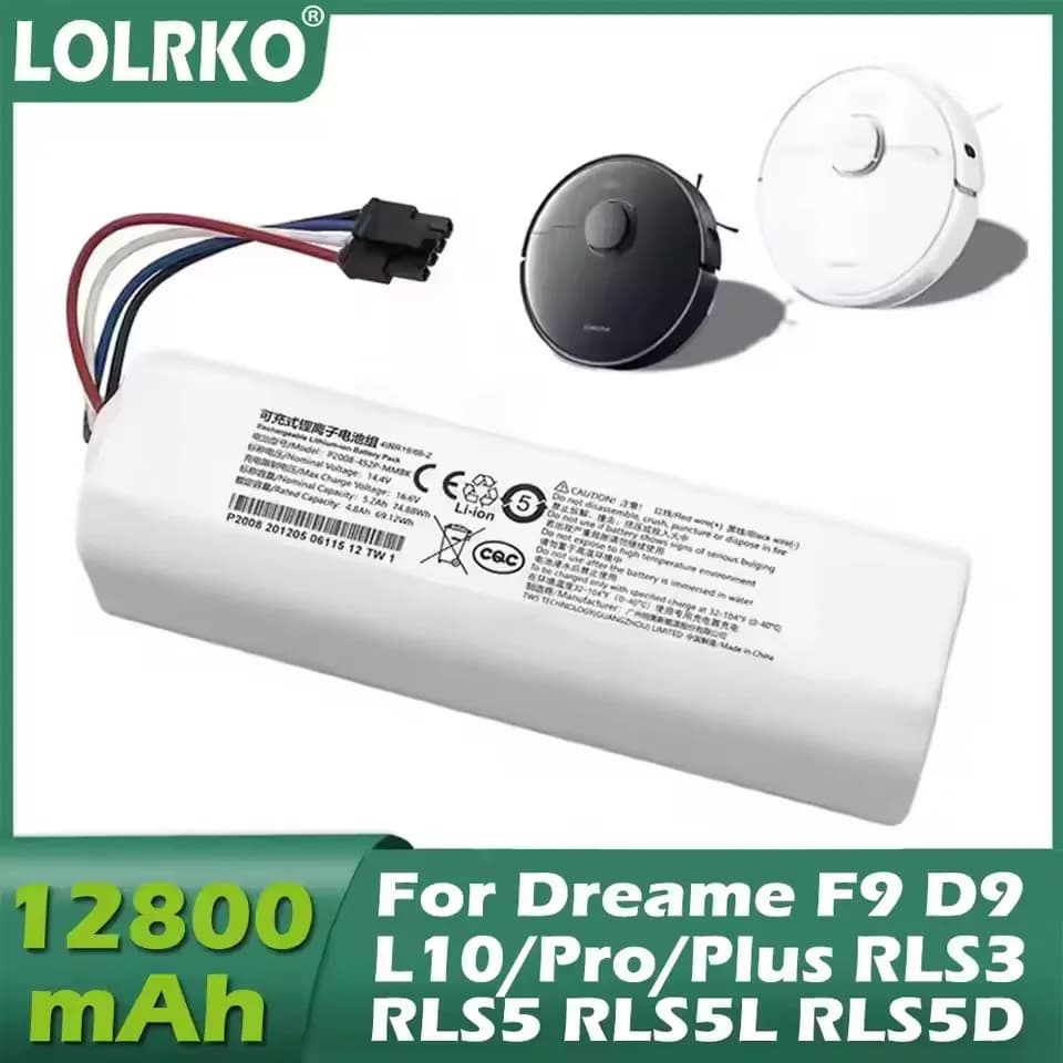 14.8V 12800mAh Battery for Xiaomi Mijia X10+PLUS B101CN OMNI 1S and Dreame F9 D9 L10 Pro Plus S10 S20 X10 Sweeping Mopping Robot