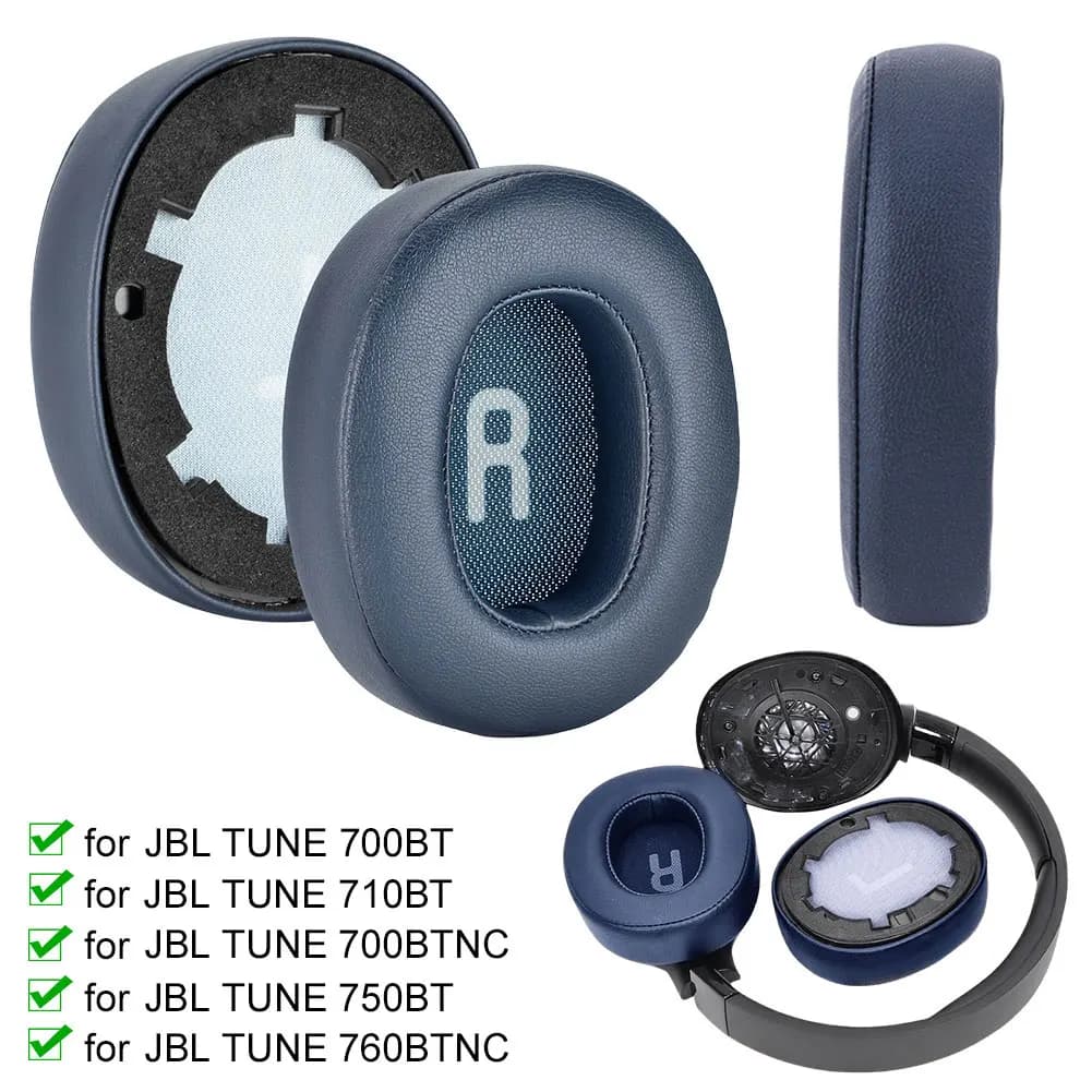 Cuscinetti di Ricambio per Cuffie, Fascia per la Testa in Memory Foam, Coperture per Archetto, Parti di Ricambio per JBL Tune 700BT/710BT/700BTNC/750BT/760BTNC