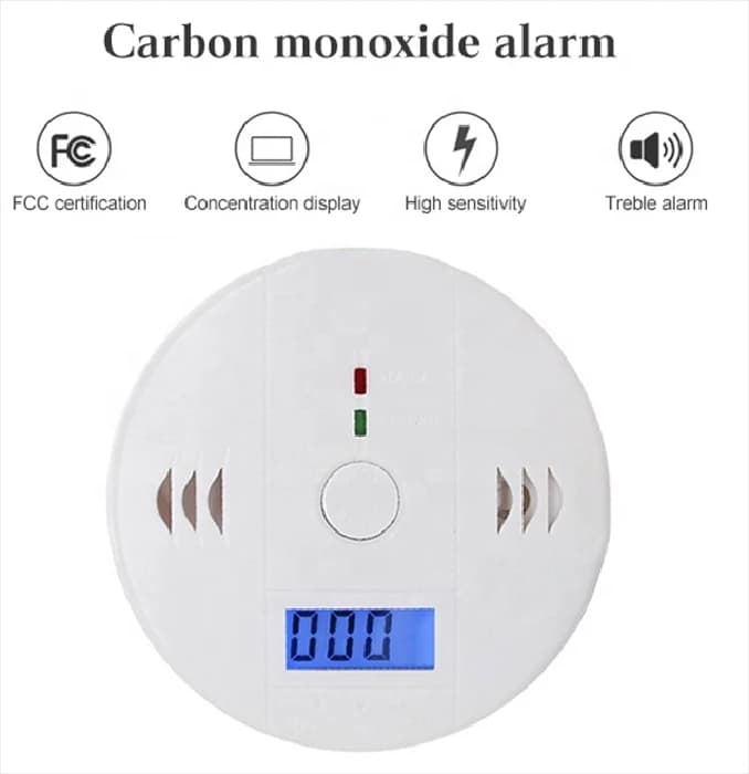 Carbon monoxide alarm Honeycomb soot detector CO blue smoke detection LCD display alarm
