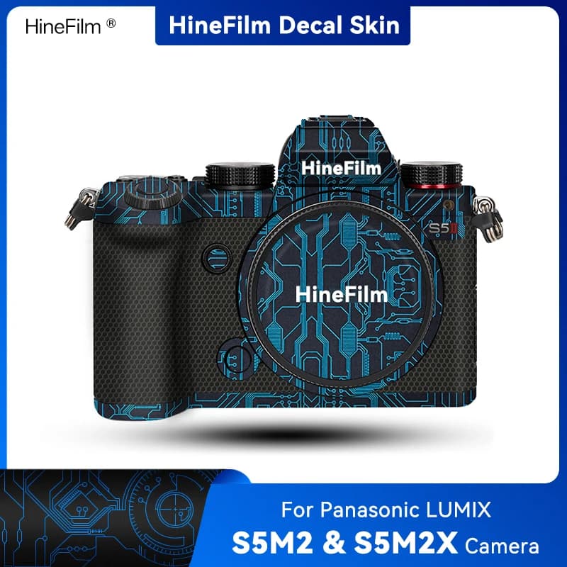 Hinefilm Skin for Lumix S5II Camera Stickers S5M2 Decal Skin for Panasonic S5 II Camera Sticker Anti Scratch S5M2X Wraps Cover