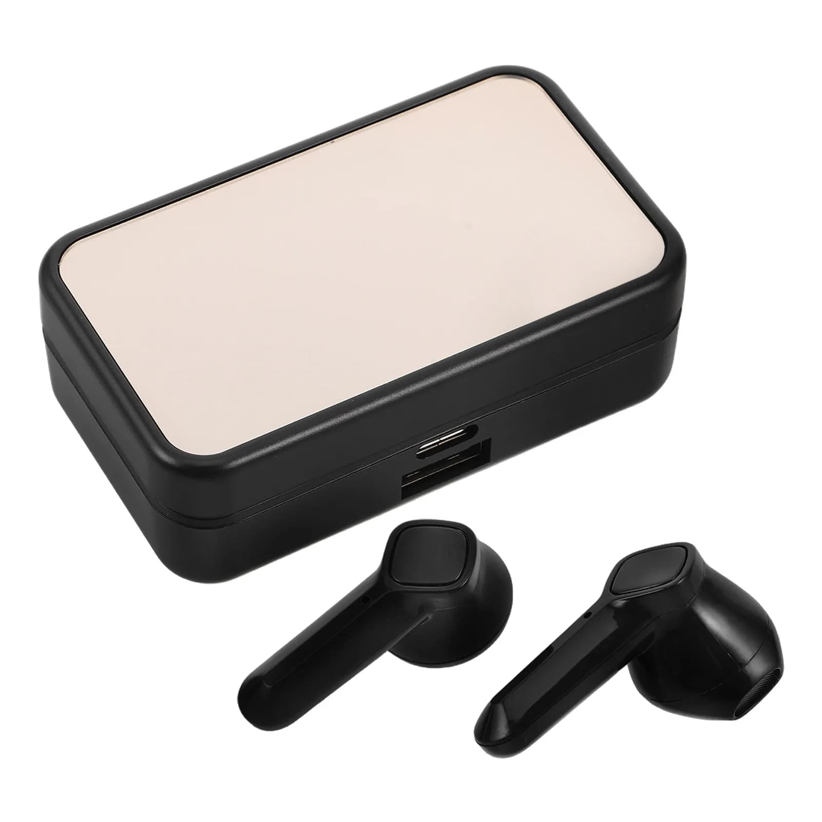 1 set di auricolari wireless, doppio auricolare con display a specchio, suono ad alta definizione, connessione stabile, cuffie per giochi e corsa