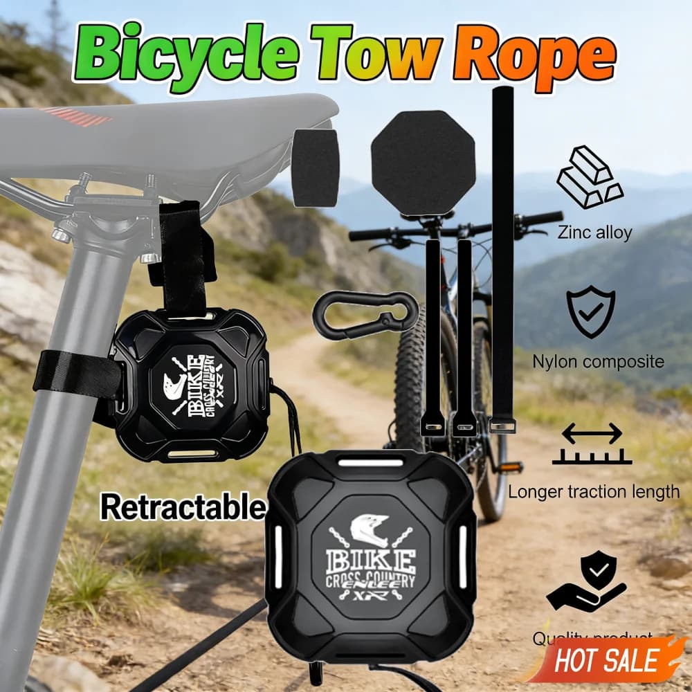 Retractable towing rope for bicycle, towing rope for mountain bike parent-child, portable towing belt for children, for MTB.