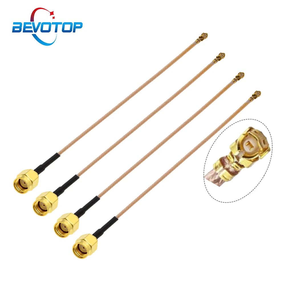 BEVOTOP 10pcs/lot / RF1 ipx Female to RP-SMA MALE Connector Antenna WiFi Pigtail Extension Cable ufl RG178 Mini PCI