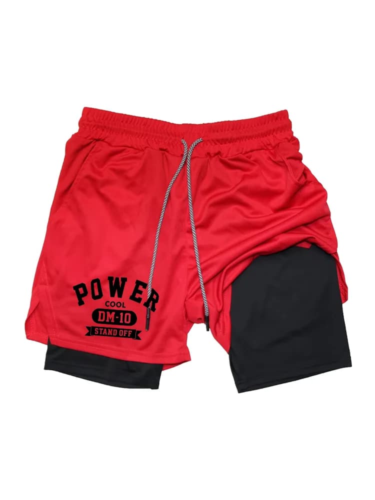 Men's Anime Hunter x Hunter Gym Shorts Bilayer 2-in-1 Breathable Quick-drying Absorb Sweat Sports Short Gym Jogging Pants df0577