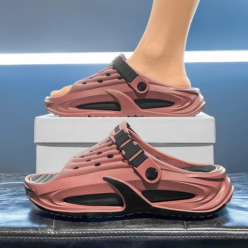 Ciabatte Estive da Uomo Antiscivolo Resistenti all'Usura con Suola Spessa, Scarpe Sportive da Guida e da Spiaggia Bivalenti, Casual Slip-On