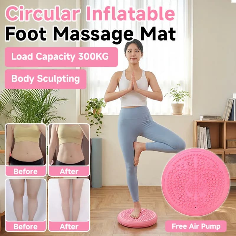 Inflatable Carpet Rolling for Planting Massage and Equilibrium Training, for Yoga, Core Strength and Legs, Home Fitness