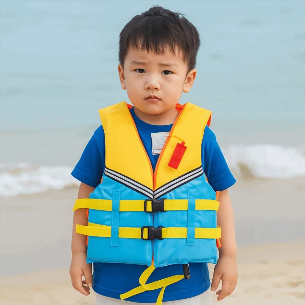 Giubbotto di Salvataggio Galleggiante Grande per il Controllo delle Inondazioni, Portatile con Cinghie Regolabili, Gilet Galleggiante con Fischietto per Nuoto e Kayak