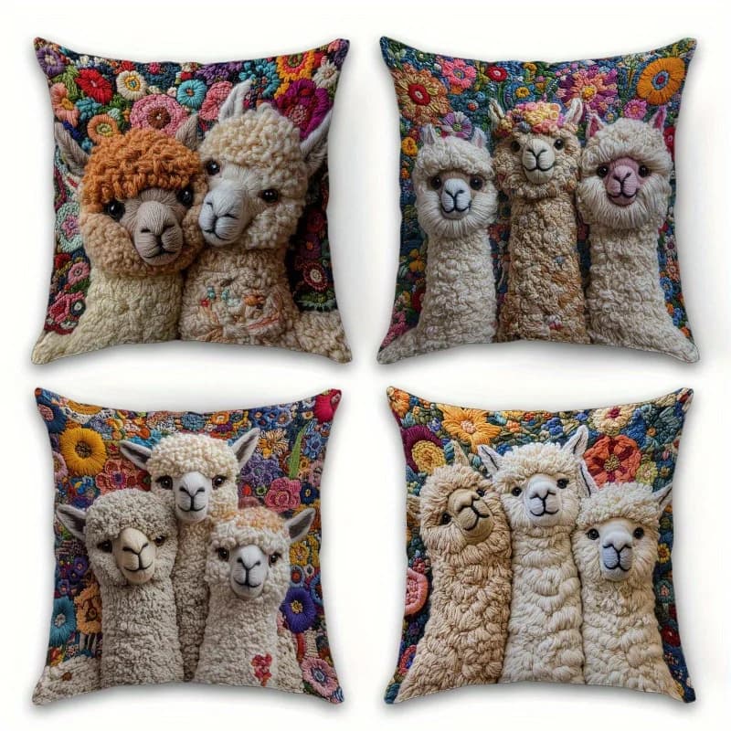 1/4 pezzi di fodere per cuscini floreali con stampa di fiamma, fodera per cuscino per divano, decorazione della camera da letto di casa