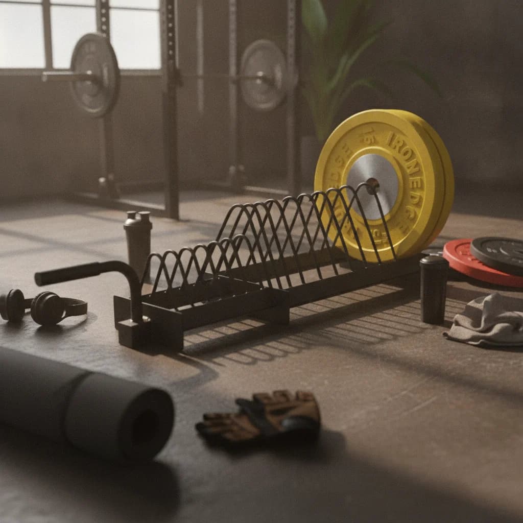 Weight Plate Storage Rack with Wheels Mobile Weight Plate Rack Long-Lasting Space-Saving for Gym Owners, Fitness Center