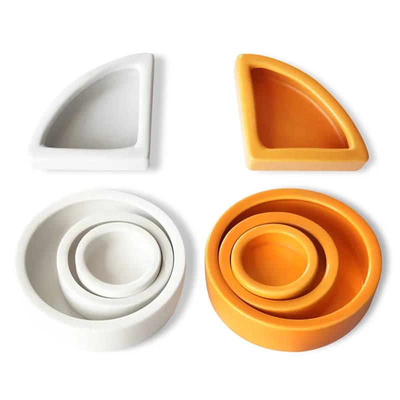 Ciotola per cibo per acqua per rettili Piatto per vermi Ciotole per animali domestici in ceramica Mini ciotola per vermi da reptile anti-fuga per drago barbuto lucertola
