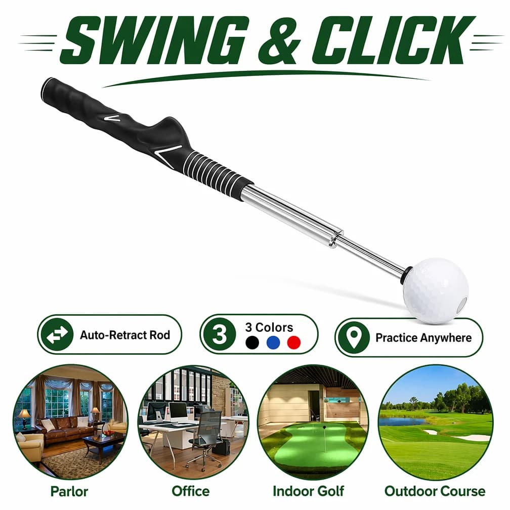 Golf Mani sinistra e destra Allenatore di swing telescopico Correttore di postura Pratica di swing da golf Allenatore di aste telescopiche