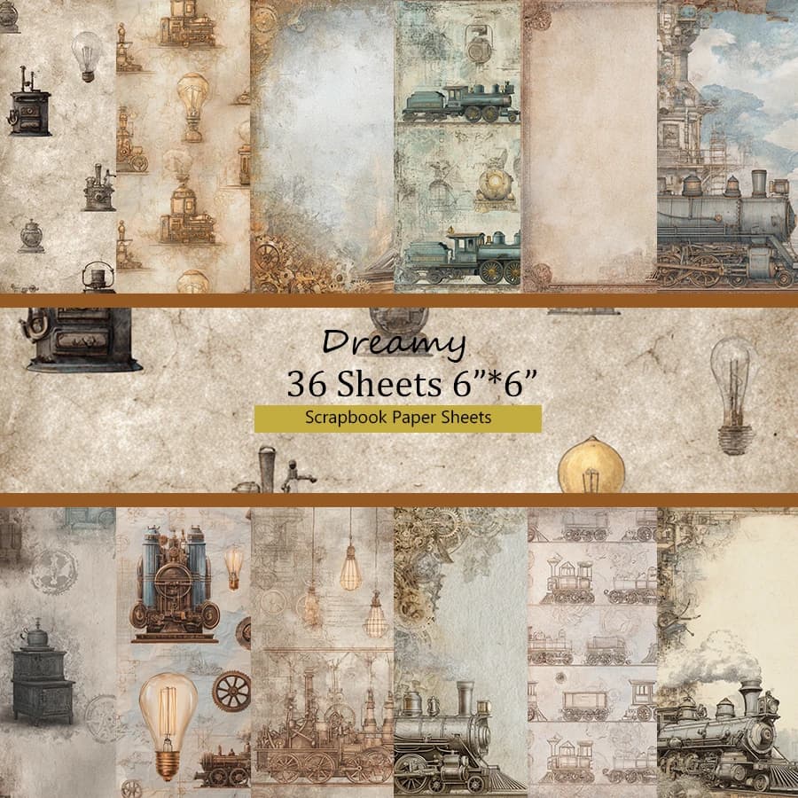 36 Sheets 6"x6" Scrapbook Paper Pack: Starlit Watercolor Splashes – Ignite Scrapbooking, Origami & Cosmic Craft Magic.