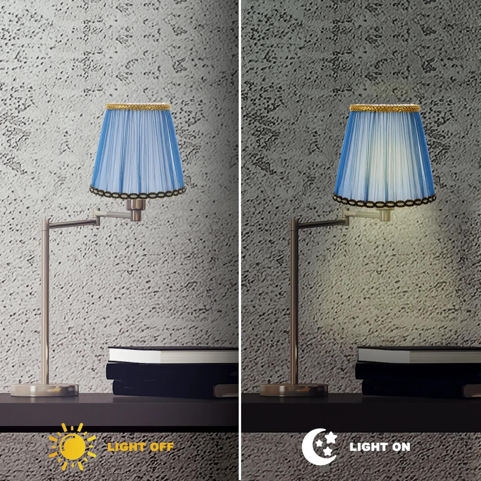 1 Pezzo Paralume in Tessuto Premium, Coprilampada Morbido per Luce Diffusa, per Camera da Letto, Soggiorno, Lampada da Scrivania, Decorazione per un'Atmosfera Naturale e Calda