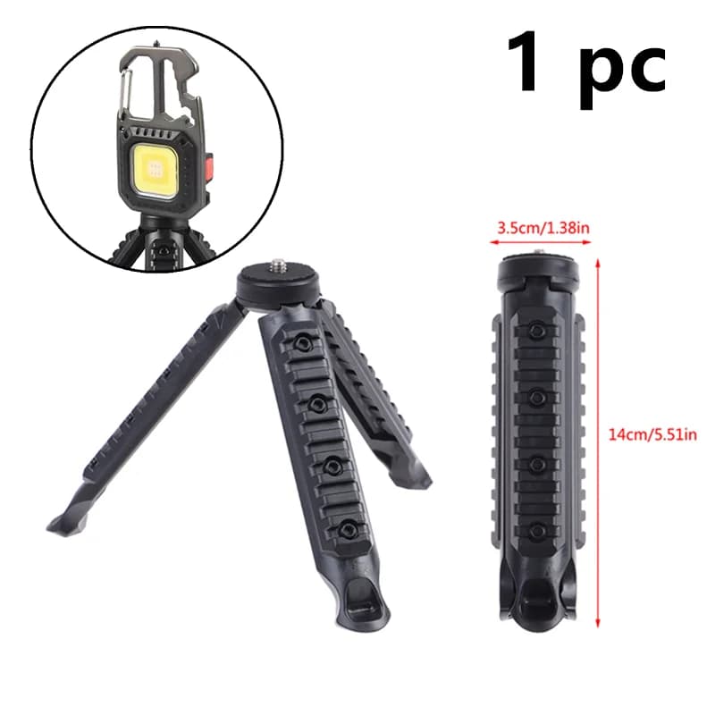 1Pc Mini LED Light Pocket portachiavi torcia treppiede COB USB ricaricabile portatile Key Light Stand campeggio forniture per esterni