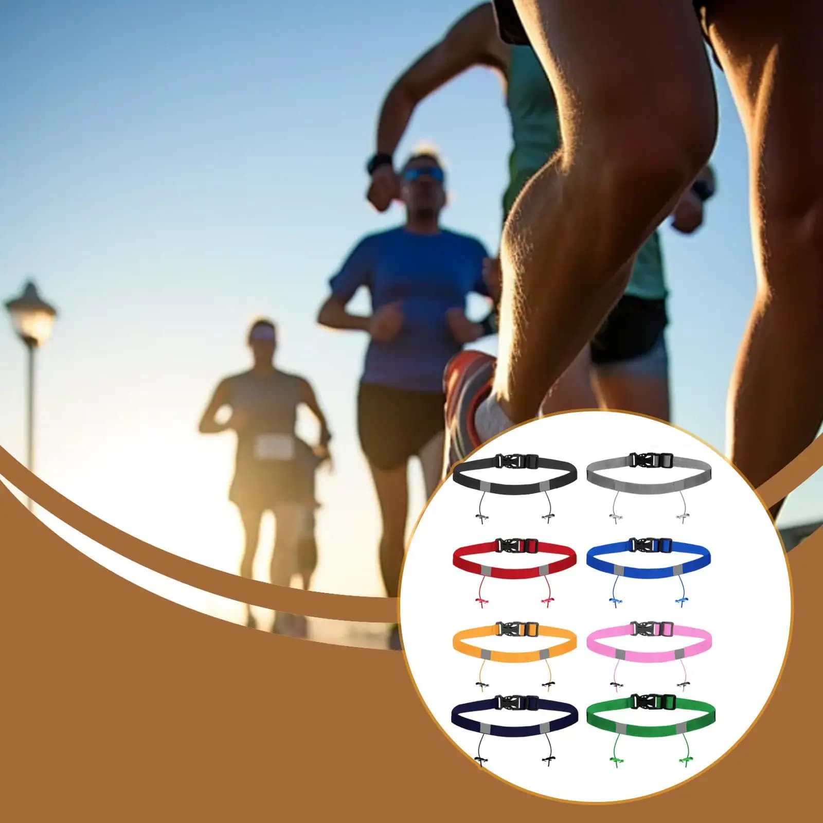 Cintura Elastica Portatile per Numero di Gara, Porta Pettorale per Triathlon e Corsa, Regolabile e Leggera, Unisex per Adulti