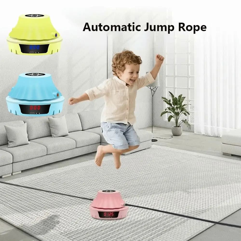 Remote Control Smart Skipping Machine Adjustable Speed LED Display Automatic Jump Rope Automatic Counting Dense Structure