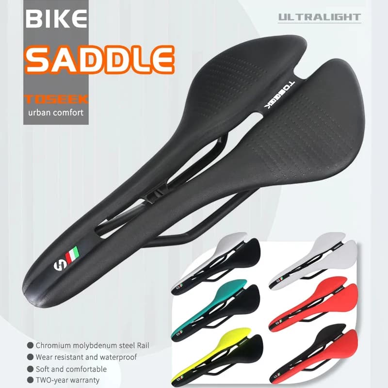 TOSEEK Sella per bici Cuscino per sedile da ciclismo MTB ultraleggero Comodo sella per bici ergonomica Sella per bici Durevole Parte per bicicletta da strada in ghiaia