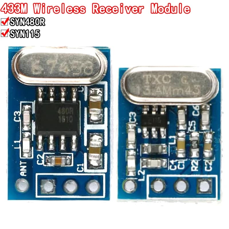 No 1 Set 2 Pz 433MHZ Wireless Transmitter Module receiver SYN115 SYN480R ASK/OOK PCB chip for arduino