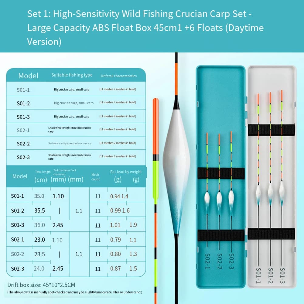 Fishing Trips Outdoor Sports Floating Box Size 45*10*2.5 Cm Fishing Float Set Illuminated Night Fishing Float Fishing Tackle Box