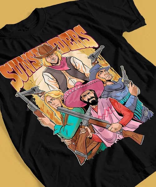 T-shirt For Anime Sunset Riders 90’S