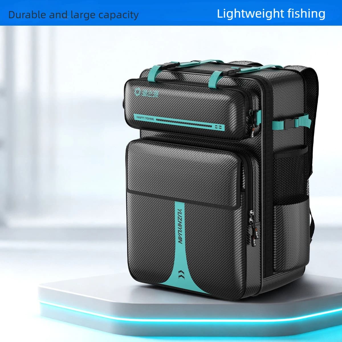 Zaino Leggero per Canna da Pesca, Borsa a Doppia Spalla Indossabile Knight Chair, Borsa Multifunzionale per Attrezzatura da Pesca, Comoda per i Viaggi