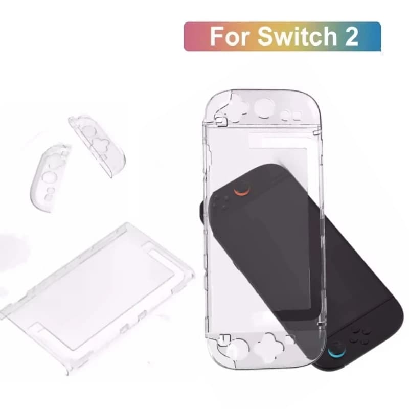 Custodia protettiva per telaio trasparente per PC da 1 pezzo Custodia protettiva in cristallo trasparente antigraffio per accessorio console Nintendo Switch 2