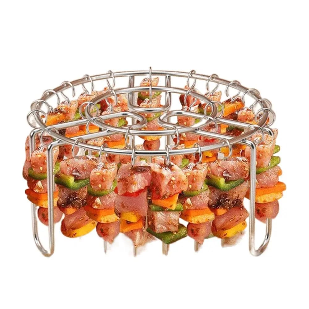 Stainless Steel Vertical Grill Cord Grill 12/24/49 Support for Skewers Detachable Baking Needle for Air Frying Accessory