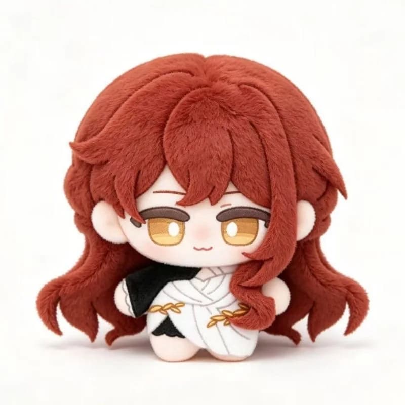 Stuffed 10cm Honkai Star Rail Himeko Plushie Toys Game Himeko Plush Dolls Backpack Decor Pendants Keychain Birthday Xmas Gift