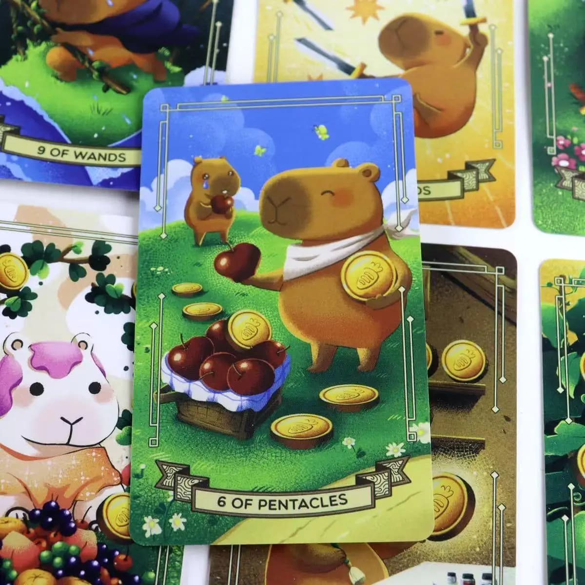 Capybara Tarot Deck 10.3*6cm 78 Cute Tarot Cards Bring That Soothing Vibe and Energy Into A Tarot Deck