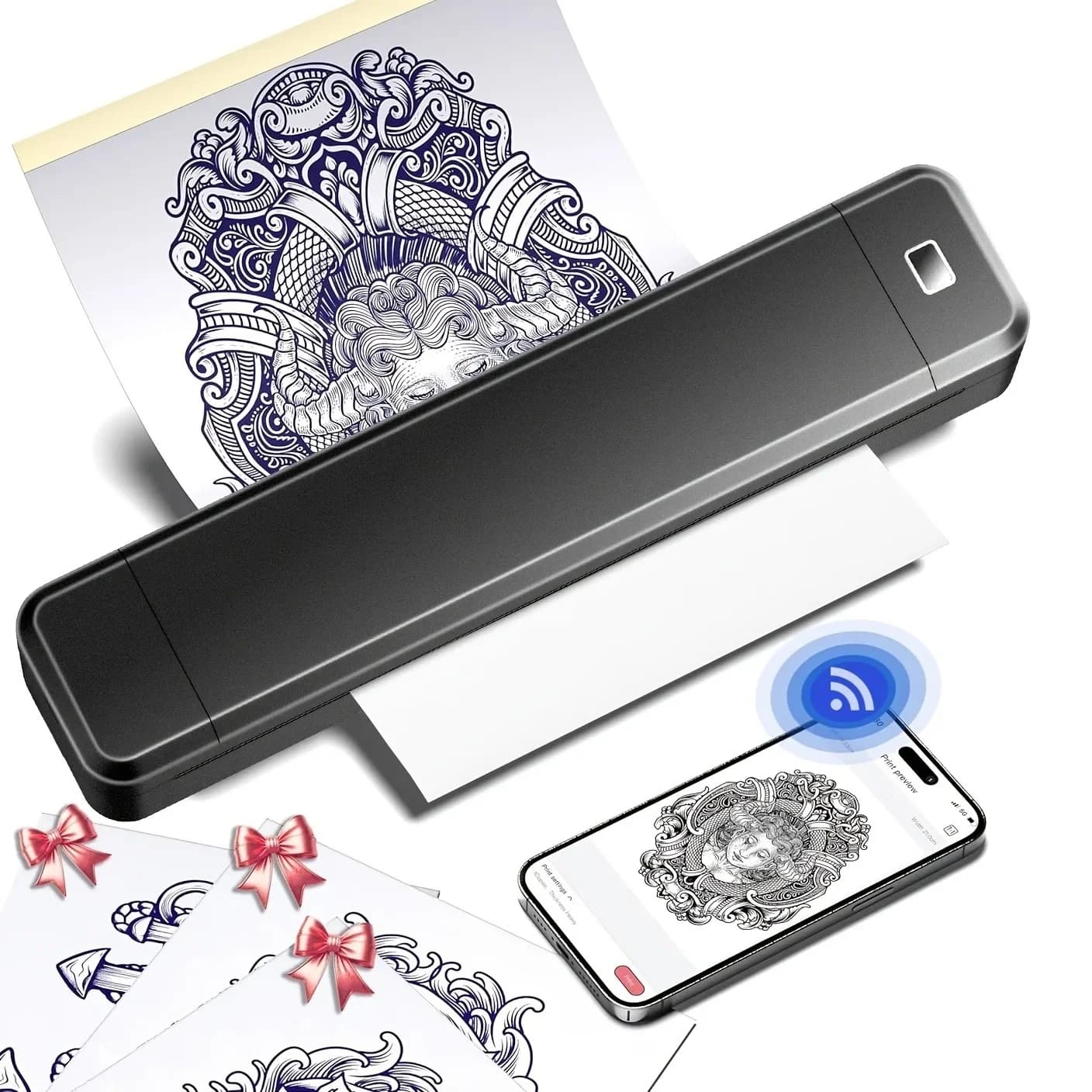 A4 Tattoo Printer - Professional Thermal Printing Technology for High-Precision A4-Sized Tattoo and Thermal Paper Printing