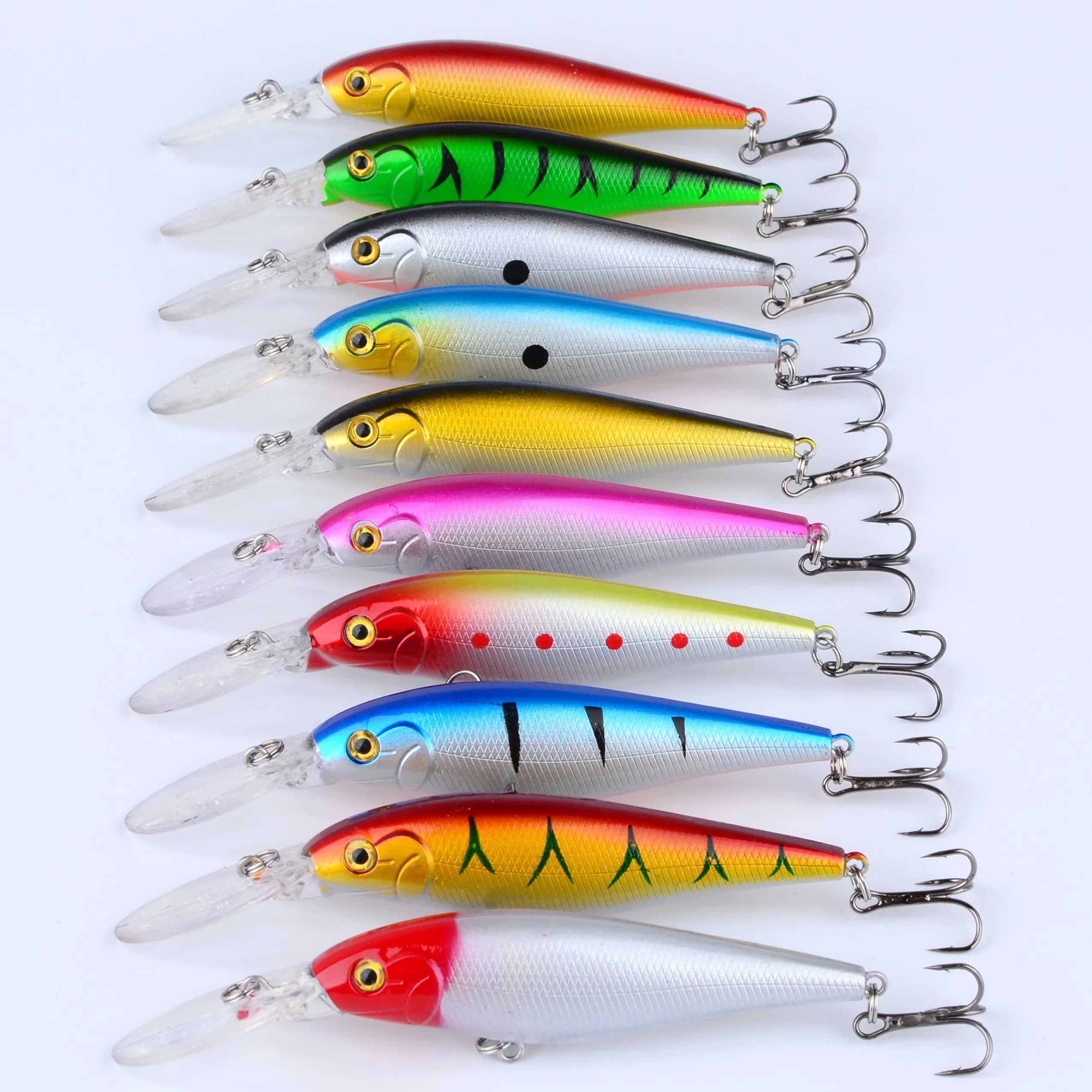 Esca Dura da Pesca 10cm 8.5g, Minnow Streak per Bass, Acqua Dolce, con Amo, Wobbler per Spigola, Jerkbait, Attrezzatura da Pesca