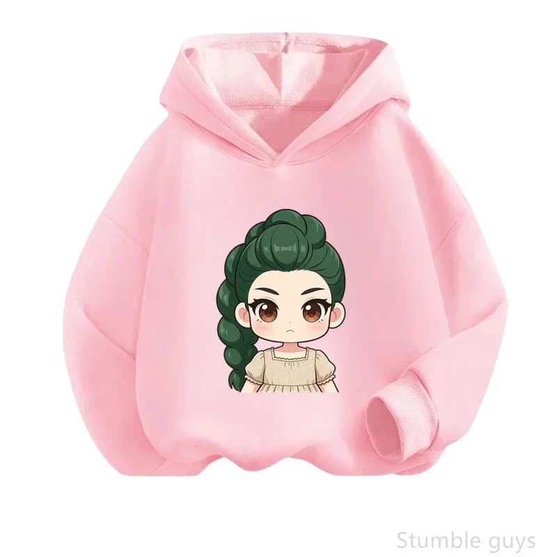 Multi Scene Wear Kpop Idol Hooded Sweatshirt Children Spring Fall Anime Long Sleeve Hoodie Versatile Casual Outerwear