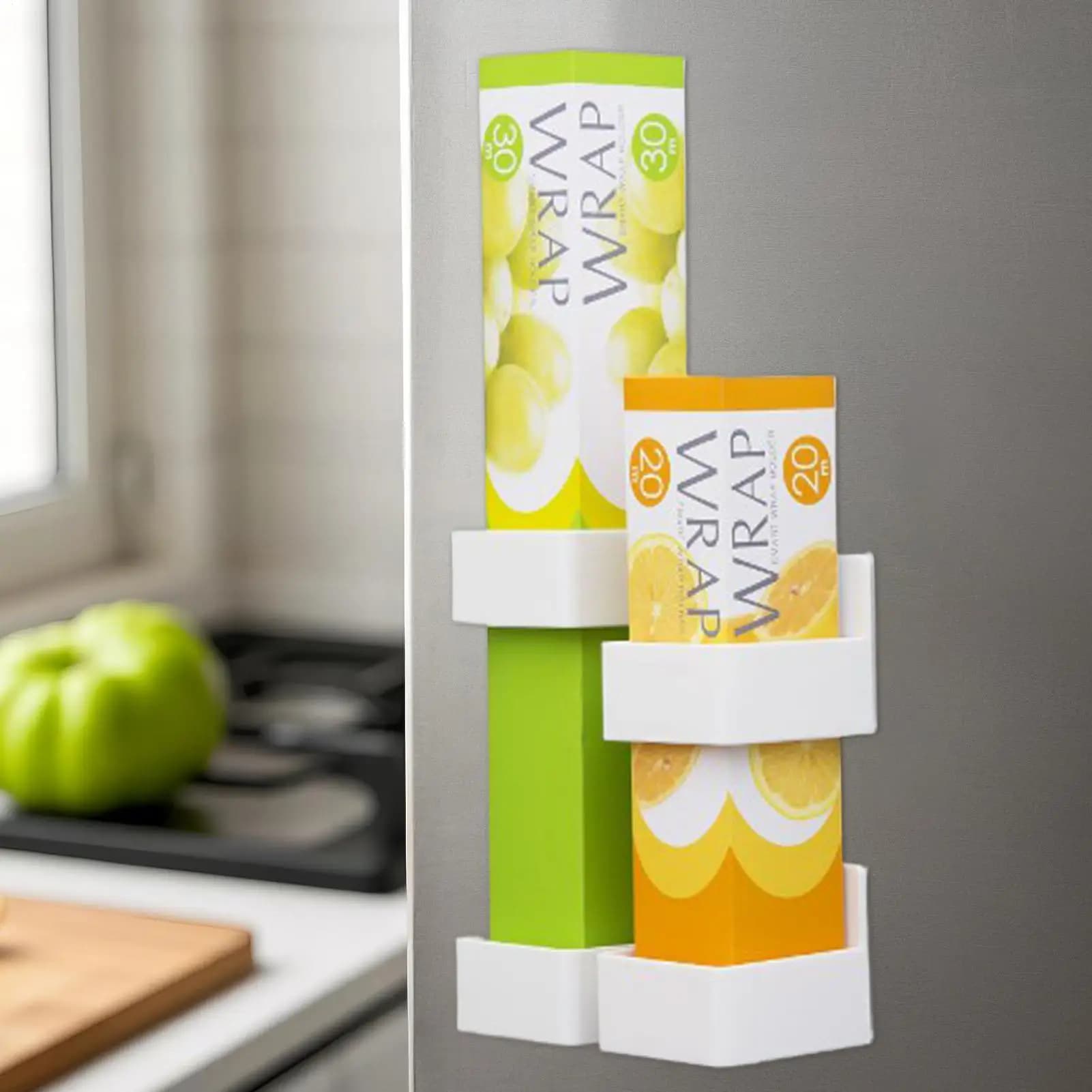 Kitchen Wrap Organizer Rack Bathroom Curling Iron Holder Wall Mount Sticker Bathroom Hair Tool Storage Solution for curling