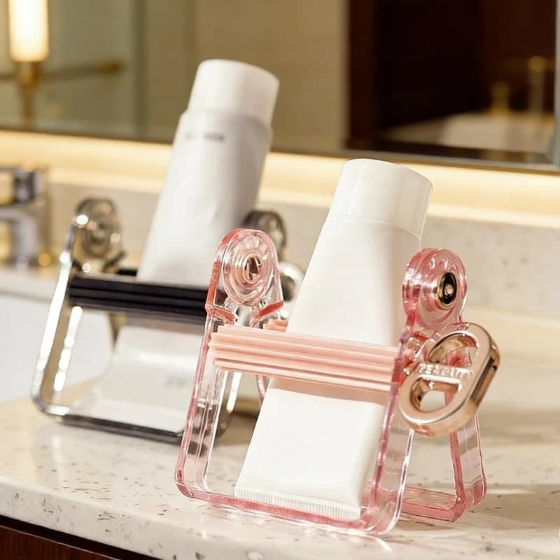 Dispenser per Dentifricio a Tubo Rotante, 1 Pezzo, Multiuso, per Cosmetici e Creme, Organizzatore per Bagno e Trucco