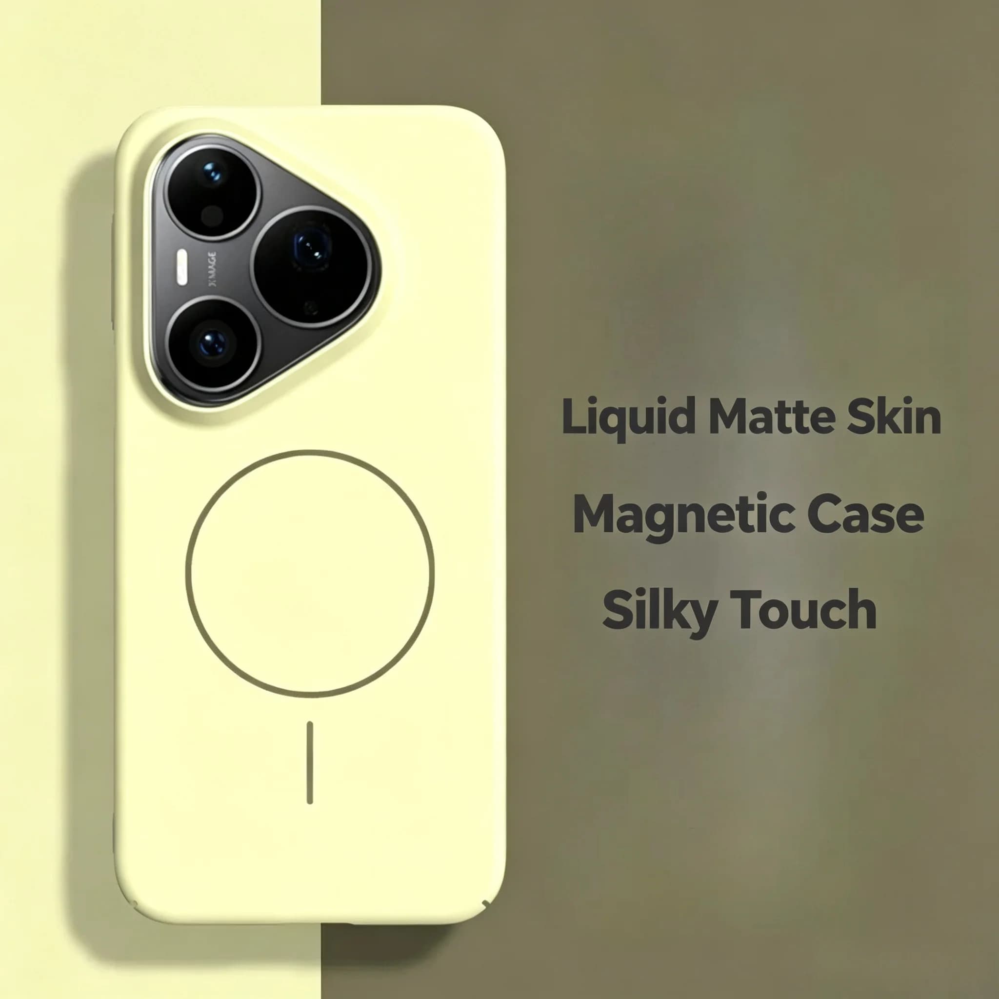 Original Liquid Matte Skin Magnetic Case for Huawei Pura 90S Pro Max 90Pro 80 70 Pro+ Hard PC Wireless Charger Protection Cover