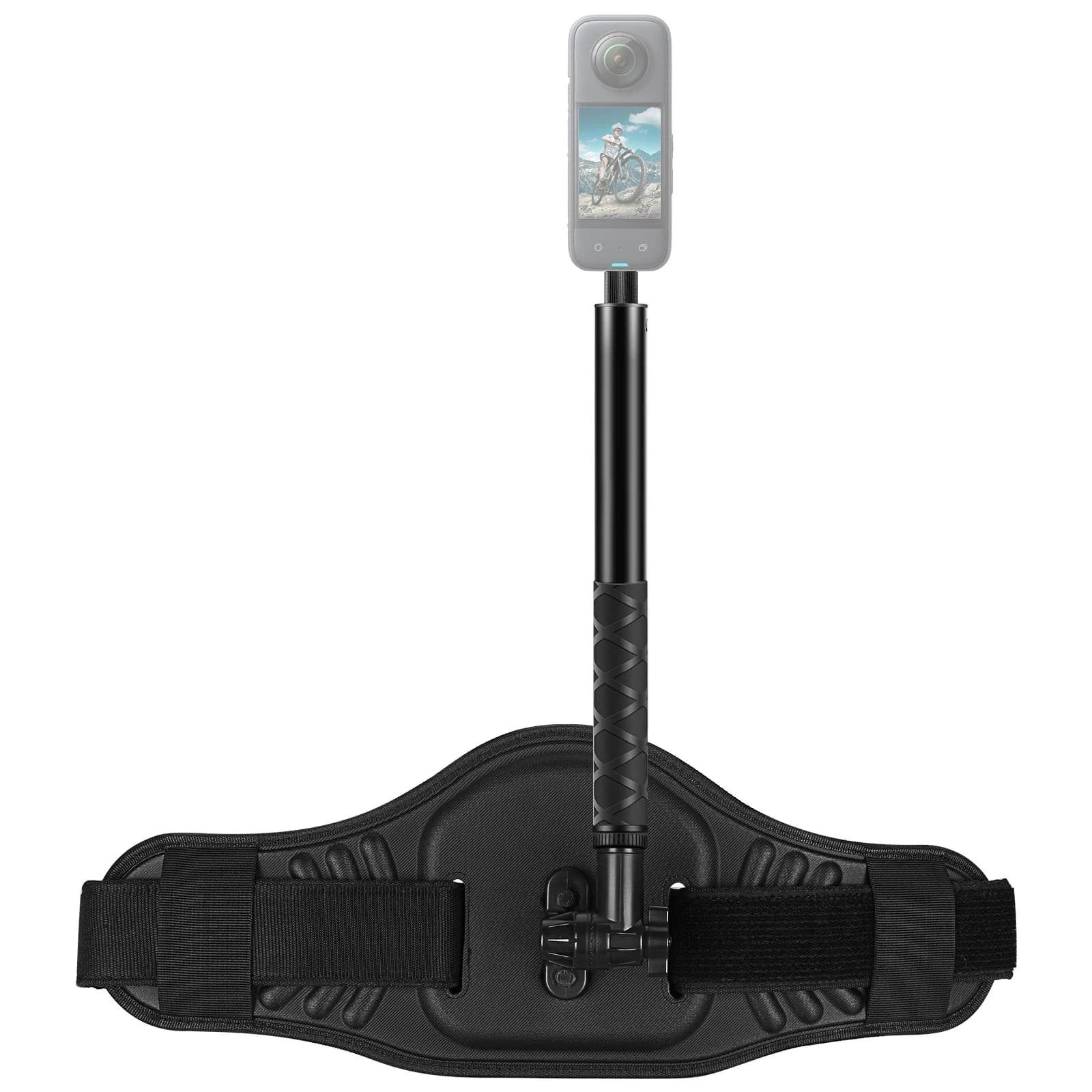 PULUZ Cintura di montaggio con monopiede selfie stick per GoPro DJI Insta360 e altre action cam