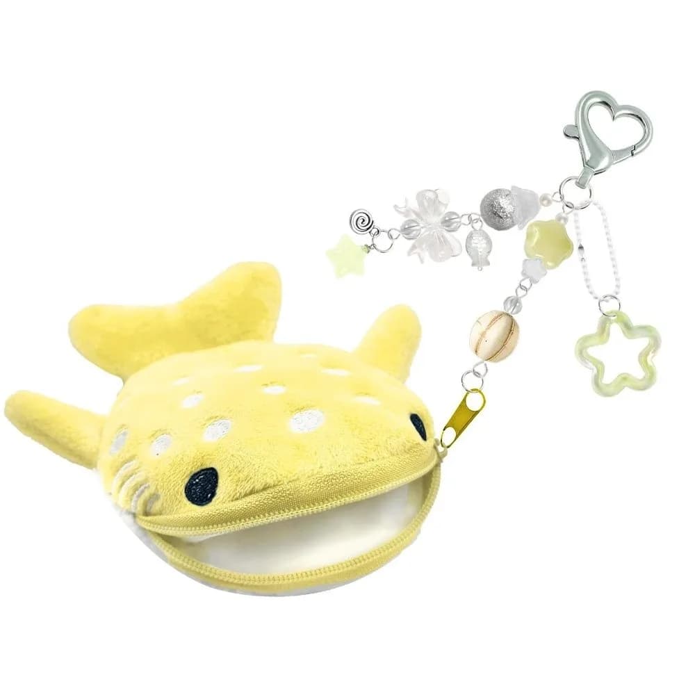 New Portable Whale Shark Coin Purse with Pendant Mini Size Wallet Cartoon Adorable Zipper Change Bag Backpack Accessory