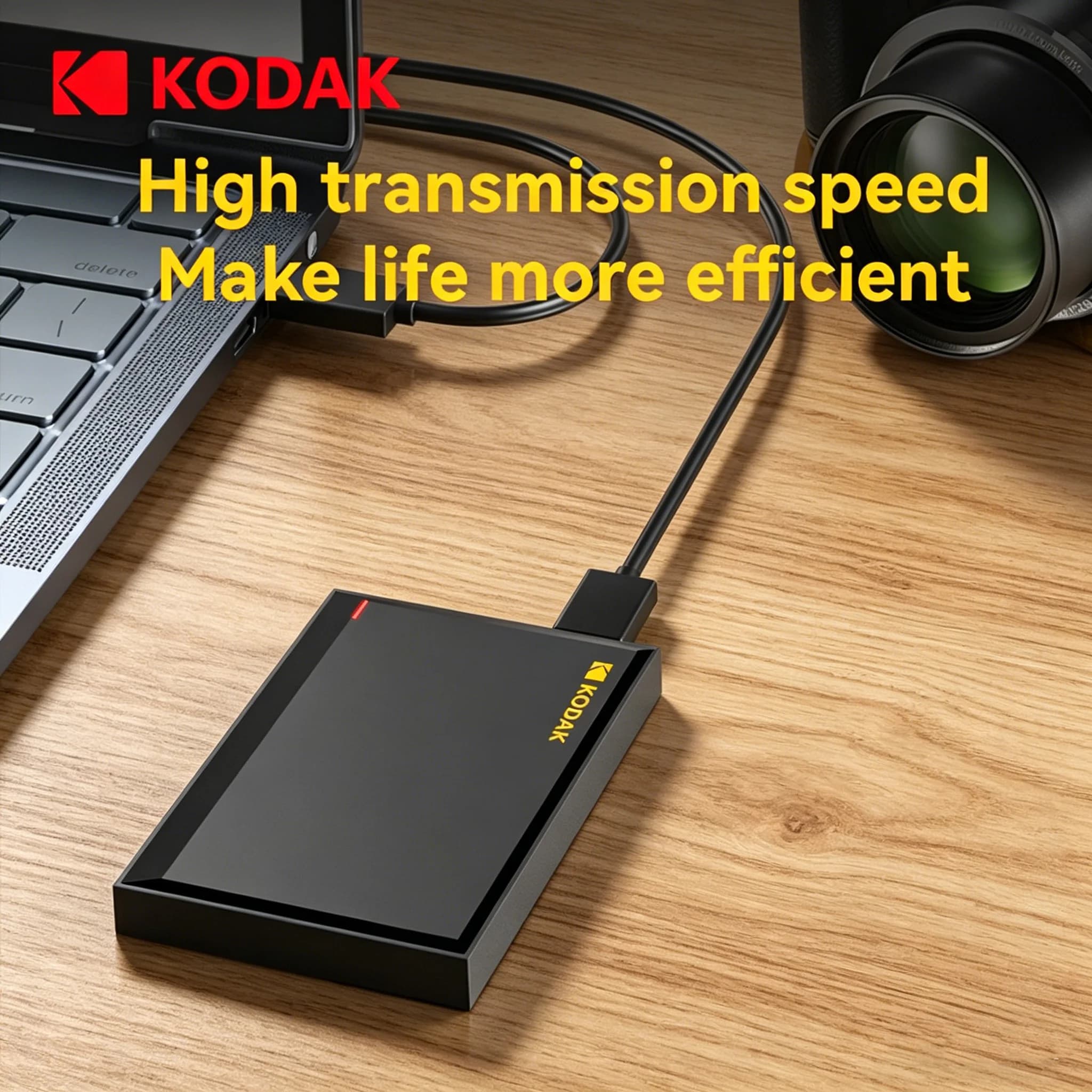 Kodak P190 Disco Rigido Esterno Portatile 500GB 1T USB3.0 5Gbps Leggero PHDD per PC Tablet PS5 XBOX Laptop Desktop