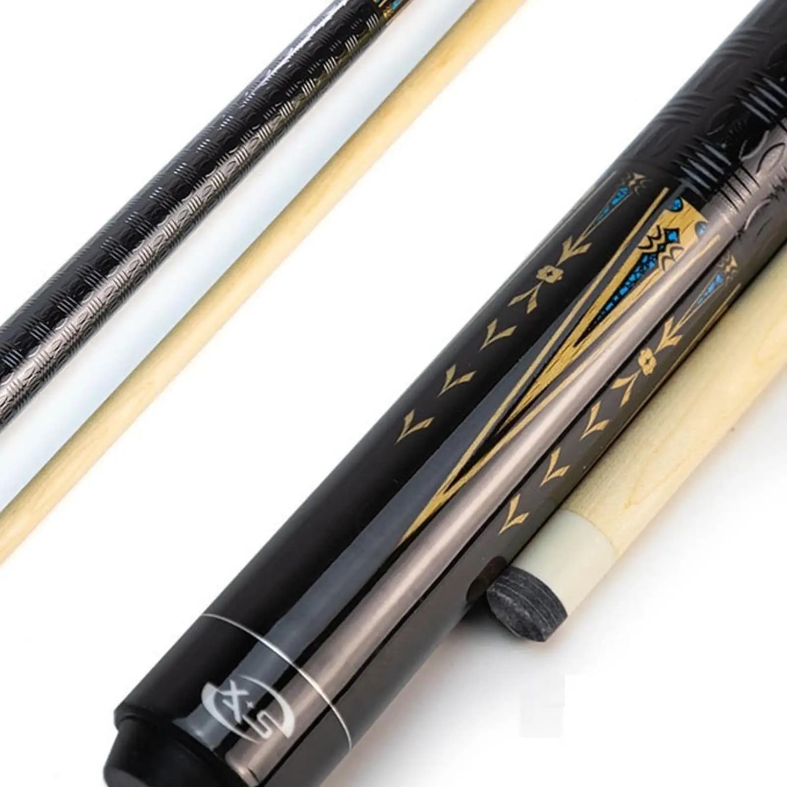 Stecca da Biliardo Professionale in Legno a Due Pezzi con Punta Grande per Biliardo Americano a Nove Palle e Gioco per Principianti