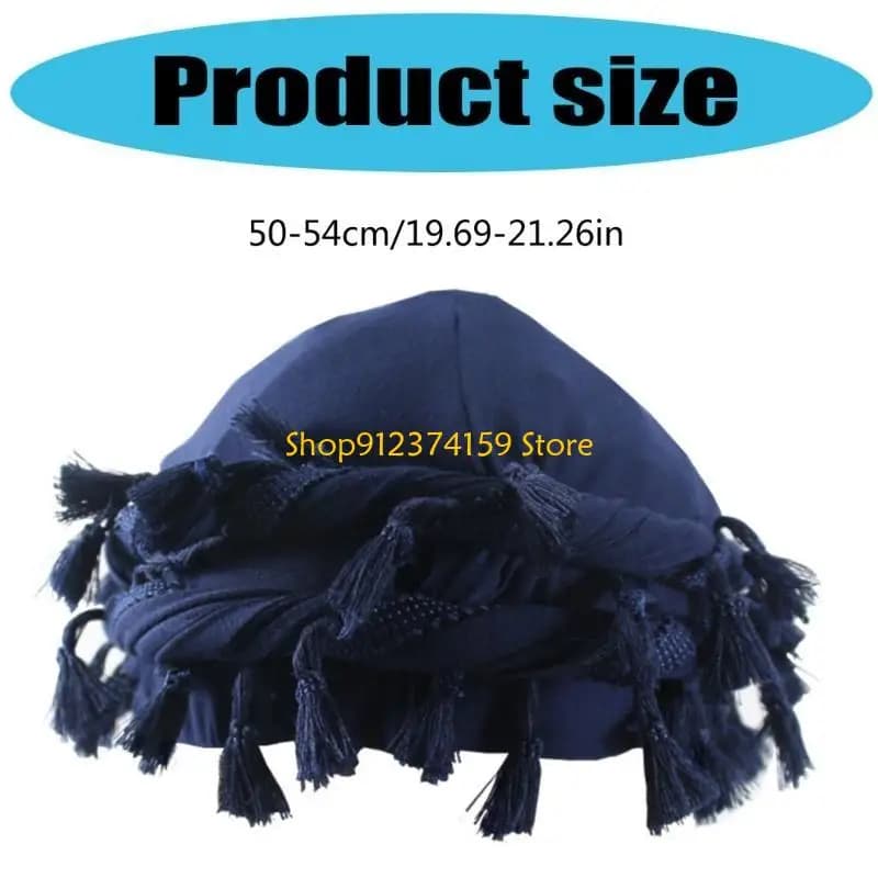 Cappello da testa per headwrap G5ae Retros Styles con nappe comode cappello da velo elegante per festival musicali