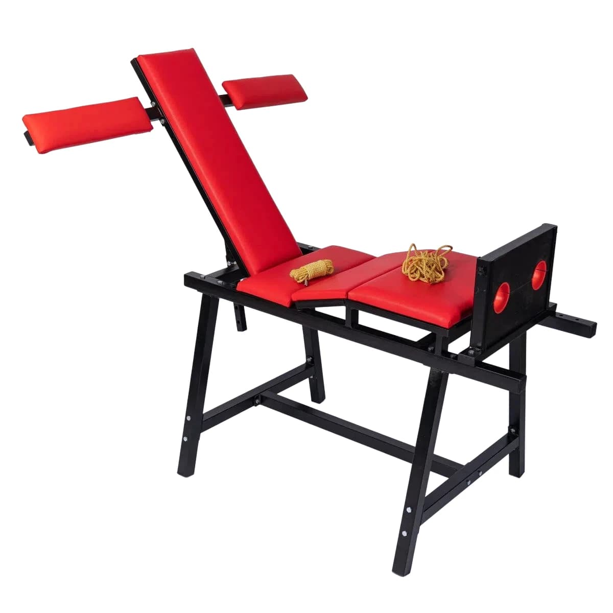 Couples Adjustable Positioning Chair Multi-Function Restraint Bench Adult Furniture Frame with Ankle Cuffs and Support System