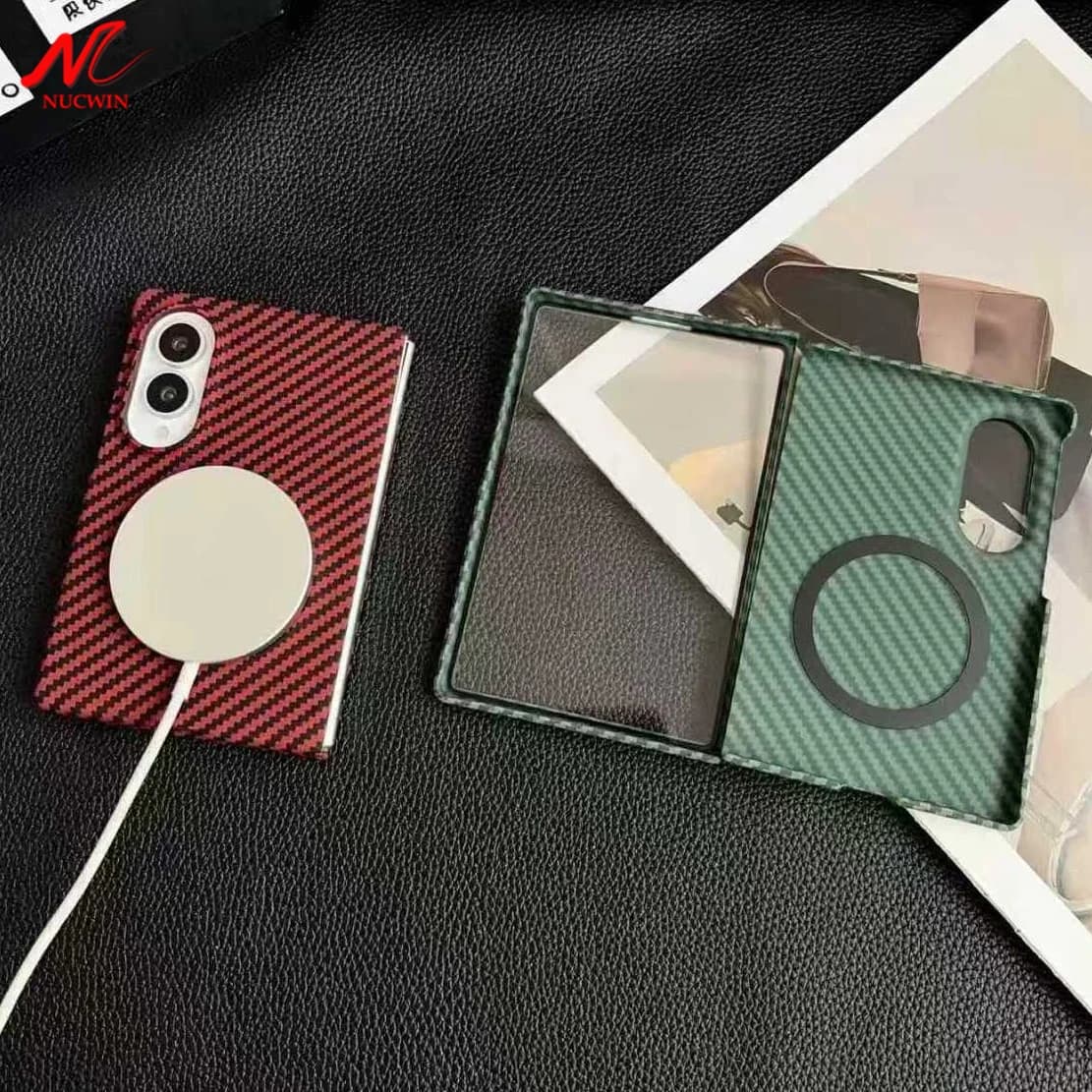 Ultra Thin Carbon Fiber 360 Screen Protector For Magsafe Case for Samsung Galaxy Z Fold 8 Ultra 7 6 5 4 Wide Full Cover PC Cover