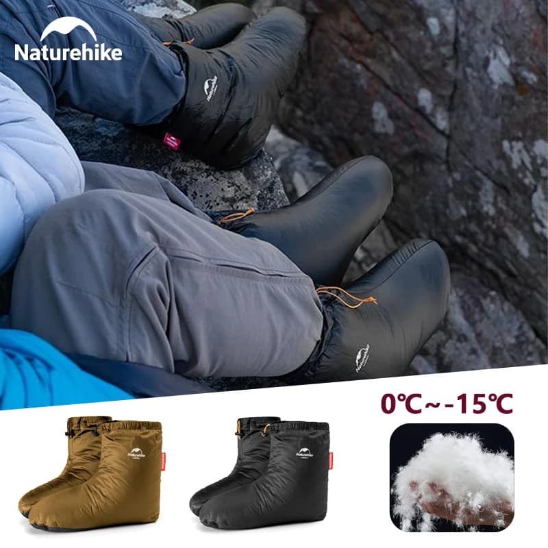 Naturehike Winter Shoes Padded for Exterior -15°C °C ~0 °C Waterproof and Windproof Thermal Cups in Goose and duck Feather, Unisex Padded boots