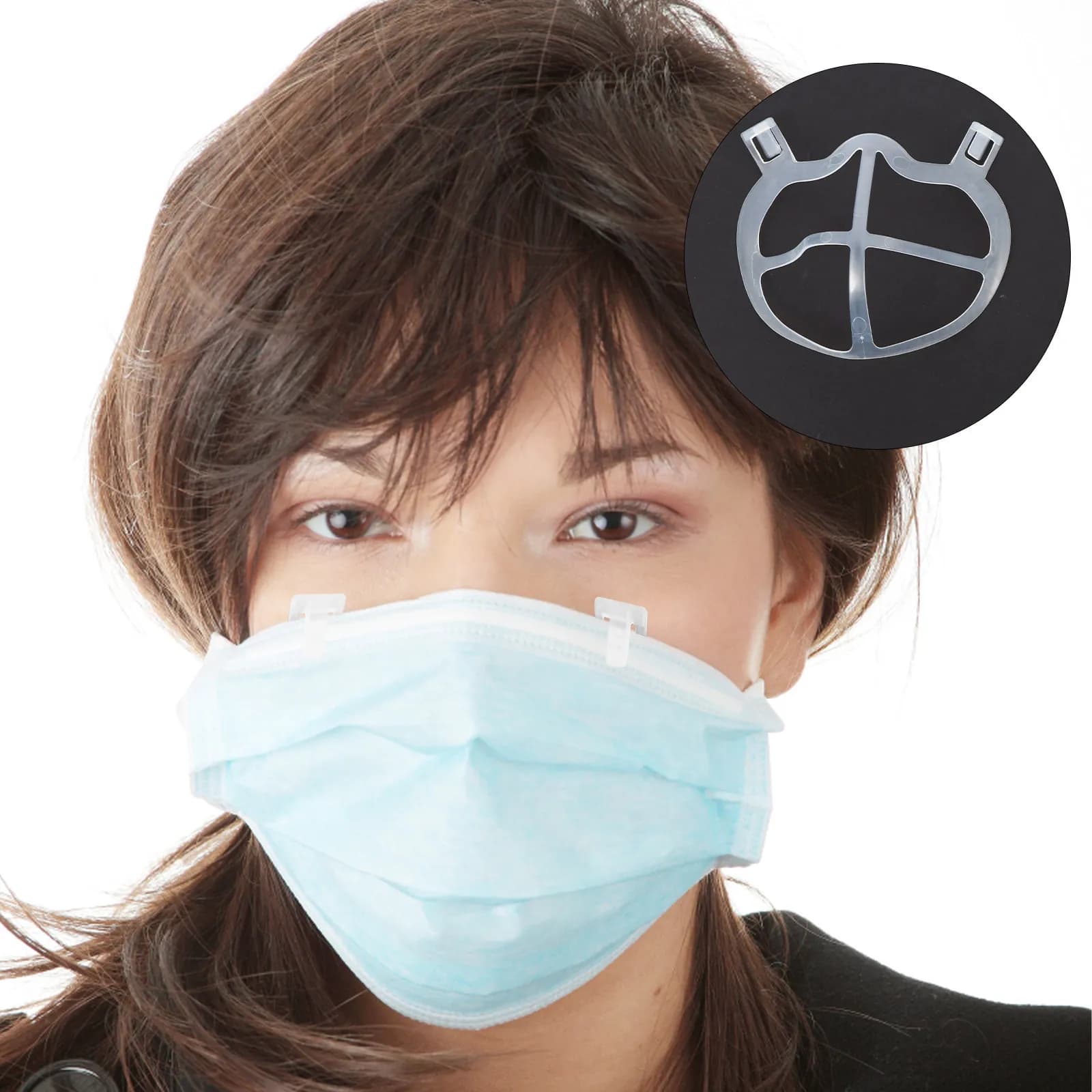 10Pcs Silicone Mask Holder Inner Support Bracket 3D Face- Breathable Reusable High-Temp Washable Mask Stand