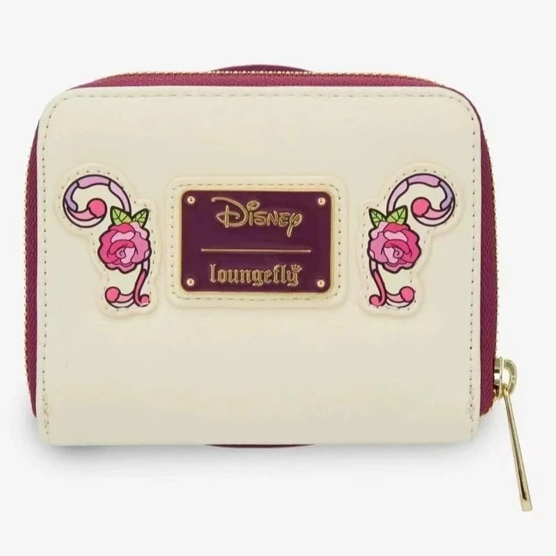 Zip Around Disney Loungefly wallet with All-Over Belle print (La Bella e la Beast) and Winnie the Pooh, Available Now, Idea Gift Carina