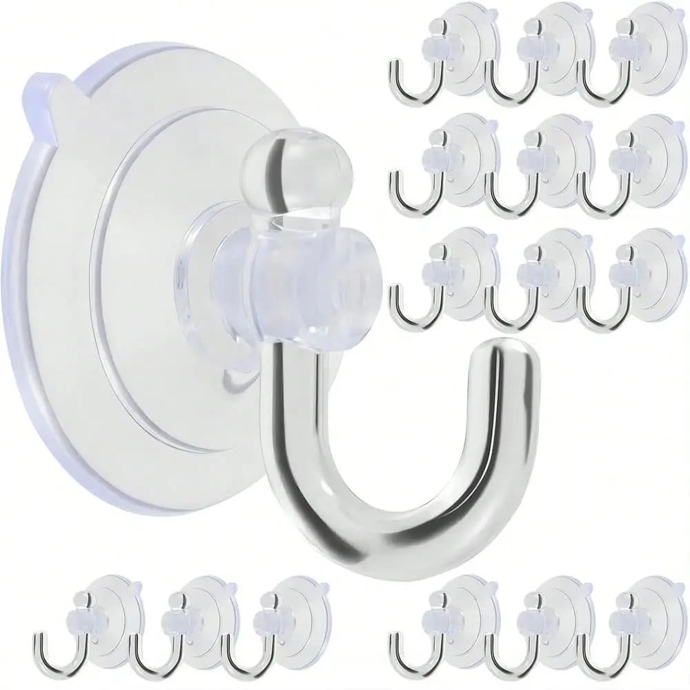 Piccoli ganci a ventosa in vetro trasparente per finestre, resistenti, per pareti doccia, ghirlande per porte, gancio in gomma, 26168156