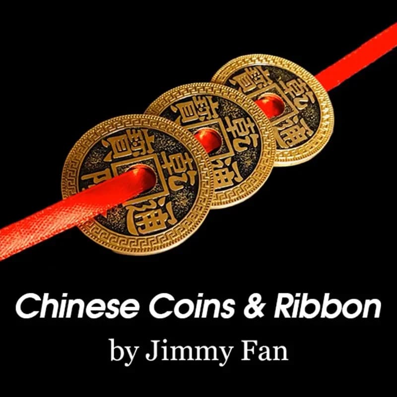 Monete e nastro cinesi Jimmy Fan Moneta classica Trucchi magici Illusioni Magia da vicino Affascinante sfida cinese Copia Moneta Divertimento
